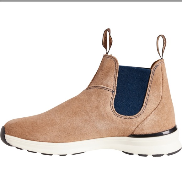 NEW🌺BLUNDSTONE 2146 CHELSEA SUEDE‎ SNEAKER BOOTS TAN NAVY BLUE women’s 8 EU 38 - Picture 3 of 15